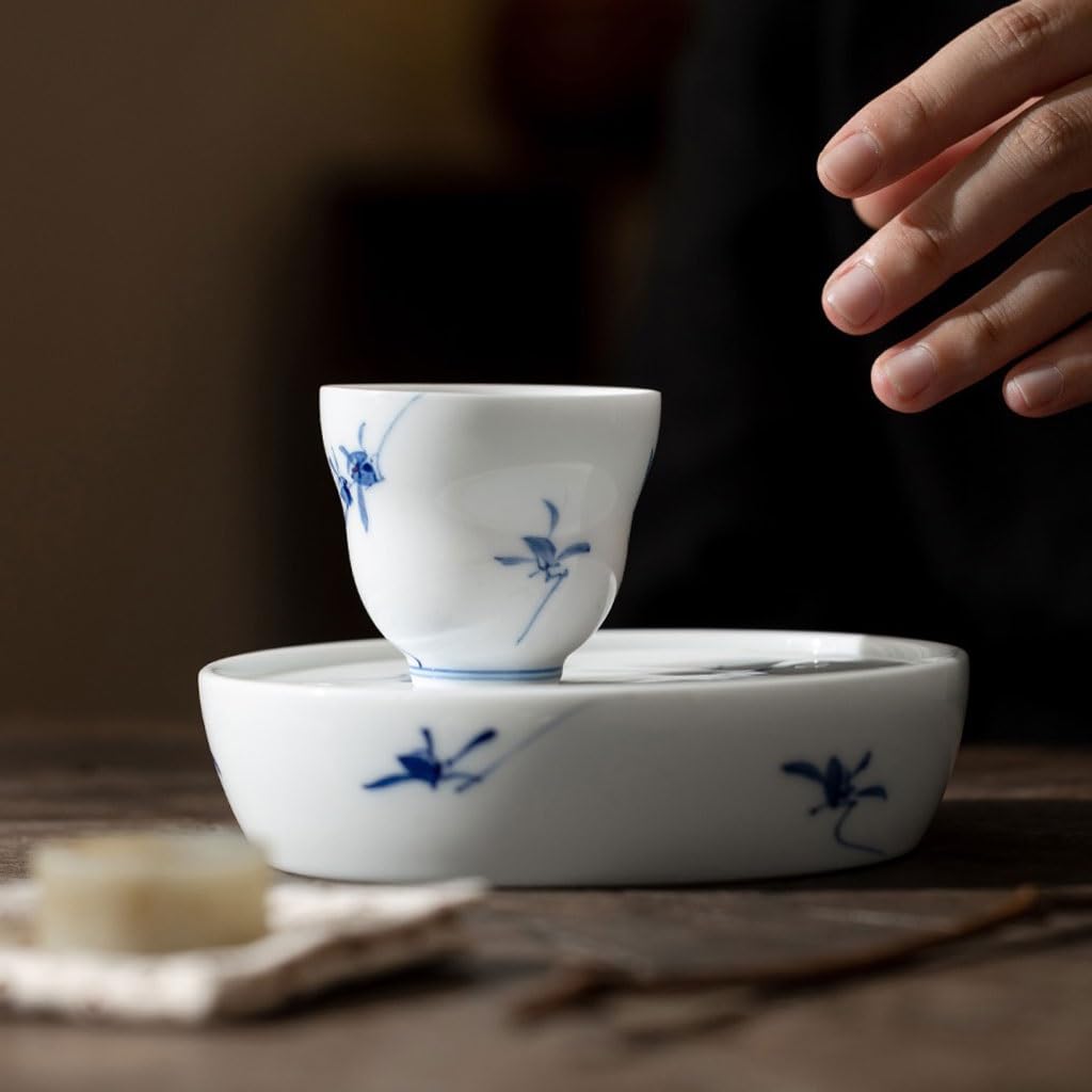 Filiżanka do herbaty zestaw do herbaty ręcznie malowana filiżanka do herbaty Phalaenopsis Mistrz kubek ceramiczny do domowego biura pojedynczy kubek do herbaty kung fu osobisty dyfuzor do