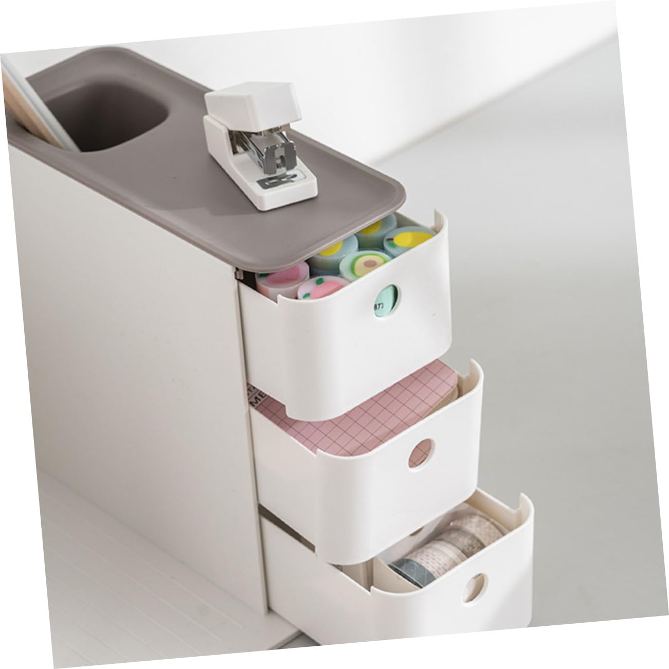 Artibetter Boîte Organisation De Papeterie Organisateur De Table De Bureau Boîte De Rangement Simple Pour Maison Et Bureau