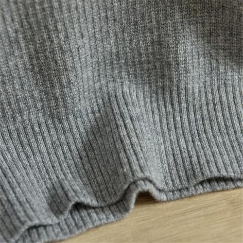 Men’s Solid Color V-Neck Wool Sweater Vest Fall Winter Loose Knit Pullover Sleeveless Casual Striped Tank Tops3