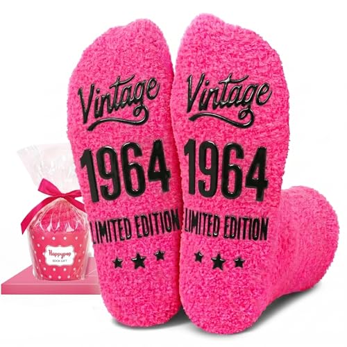 HAPPYPOP 61st Birthday Gifts for Women - 1964 Birthday Gifts Ideas Best Gift for 61 Year Old Woman Socks for 61 Year Old