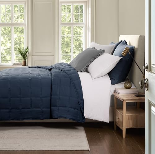 Miniatura 2 de R.Share Colcha Verano Cama 90, Azul 200x220cm Colcha Bouti Cama Primavera, Multiuso Cubrecama Ligera Acolchada Para Cama O Sofá Suave Y Transpirable, 100 Microfibra Edredón Verano Todo El Año
