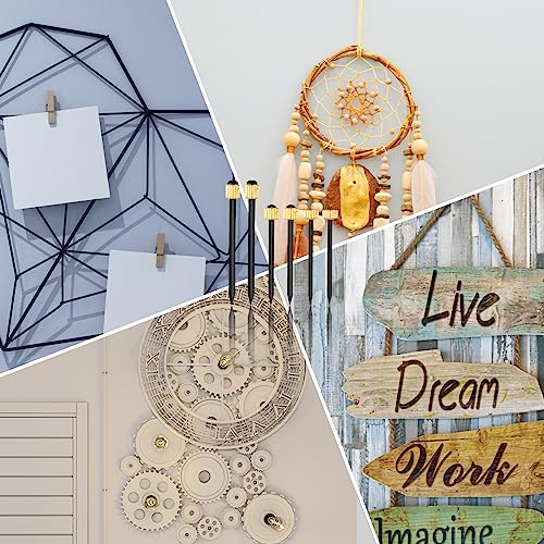 Image of 75pcs Picture Hanging Nails, 3 Sizes Metal Picture Hanger Photo Frame Hanging Nails Picture Frame Hanging Hardware for Home Sturdy Bedroom Office Classroom with Clear Plastic Case
