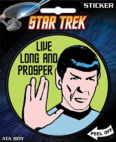 Ata-Boy Star Trek: Original Series Live Long and Prosper 4" Full Color Sticker
