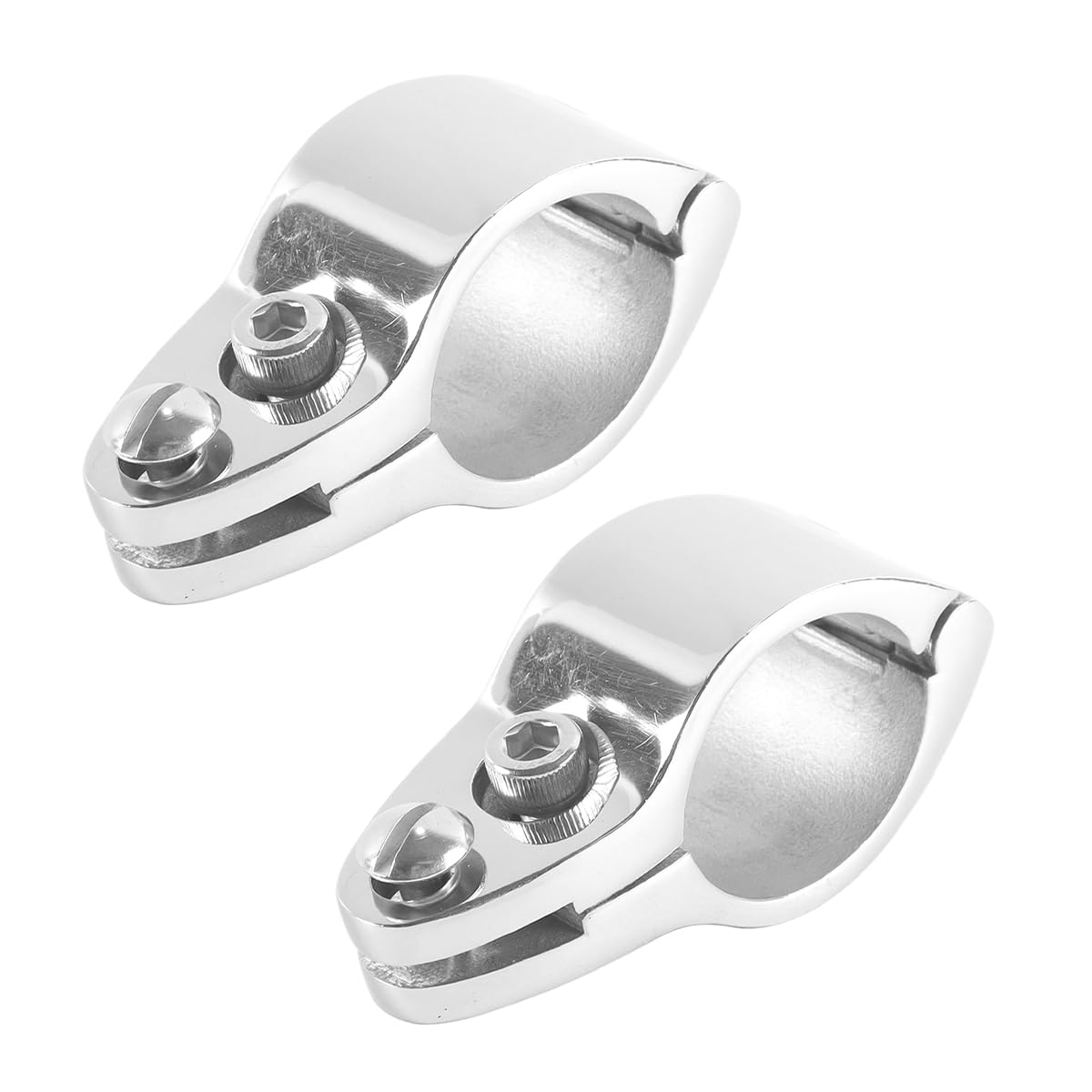 Teron 2 Stück Edelstahl Scharnier Rohrschelle Boot Bimini Top Folding Jaw Slide Jaw Slide Hardware Rohrschelle für Boote Bimini 32mm