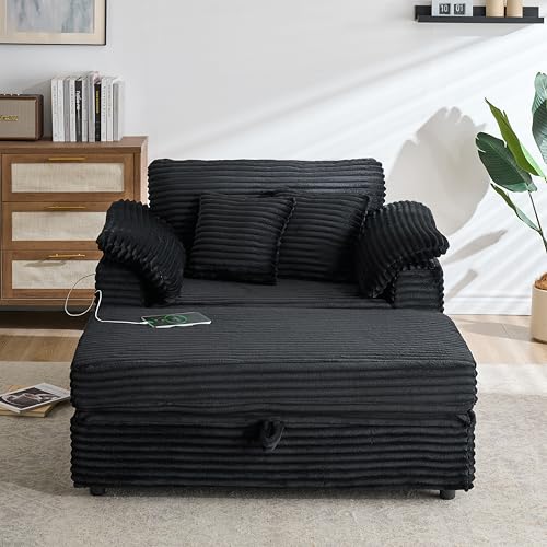Sillón Oversized Plegable Negro miniatura 6