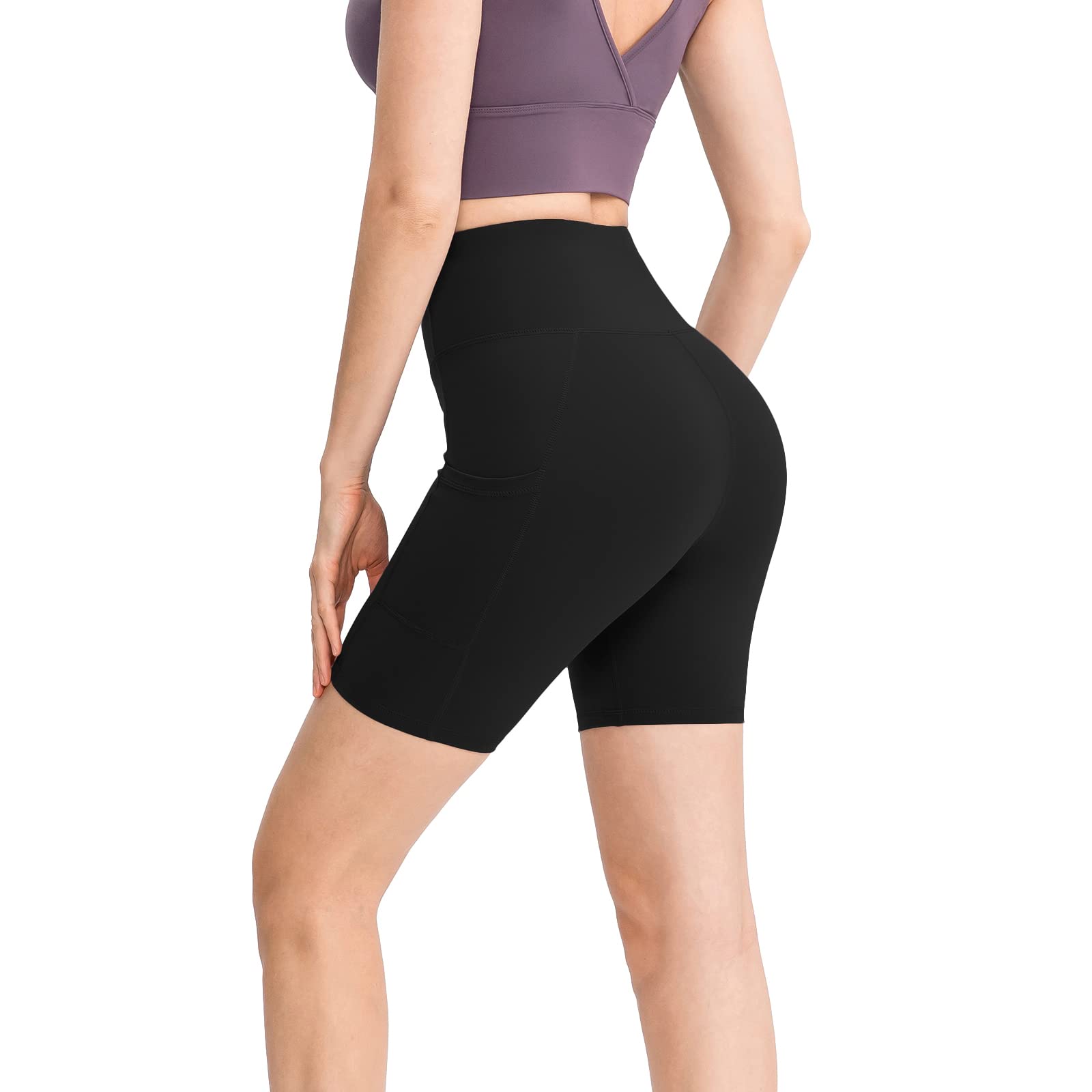 HomyComy Short Cyclisme Sport pour Femme Collants Course Leggings Taille Haute Gym Fitness Yoga Collants Shorts