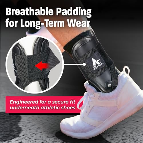 Image of Active Ankle T2 Ankle Brace, Black Ankle Support for Men & Women, Ankle Braces for Sprains, Stability, Volleyball, Cheerleading, Large