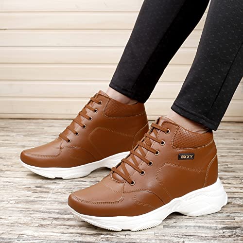 Image of YUVRATO BAXI 3 Inch Hidden Height Increasing Casual Outdoor Sneakers Boots.Height Elevator Boots