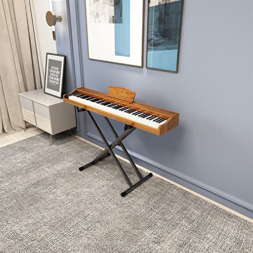 Piano numérique 88 touches clavier lesté support de piano piano électrique MIDI avec triple pédale et support de piano for adultes enfants et débutants (Color : Brown) - Les Beatles, Paul McCartney, John Lennon, RIngo Starr, George Harrison Piano numérique 88 touches clavier lesté support de piano piano électrique MIDI avec triple pédale et support de piano for adultes enfants et débutants (Color : Brown) – Image 3