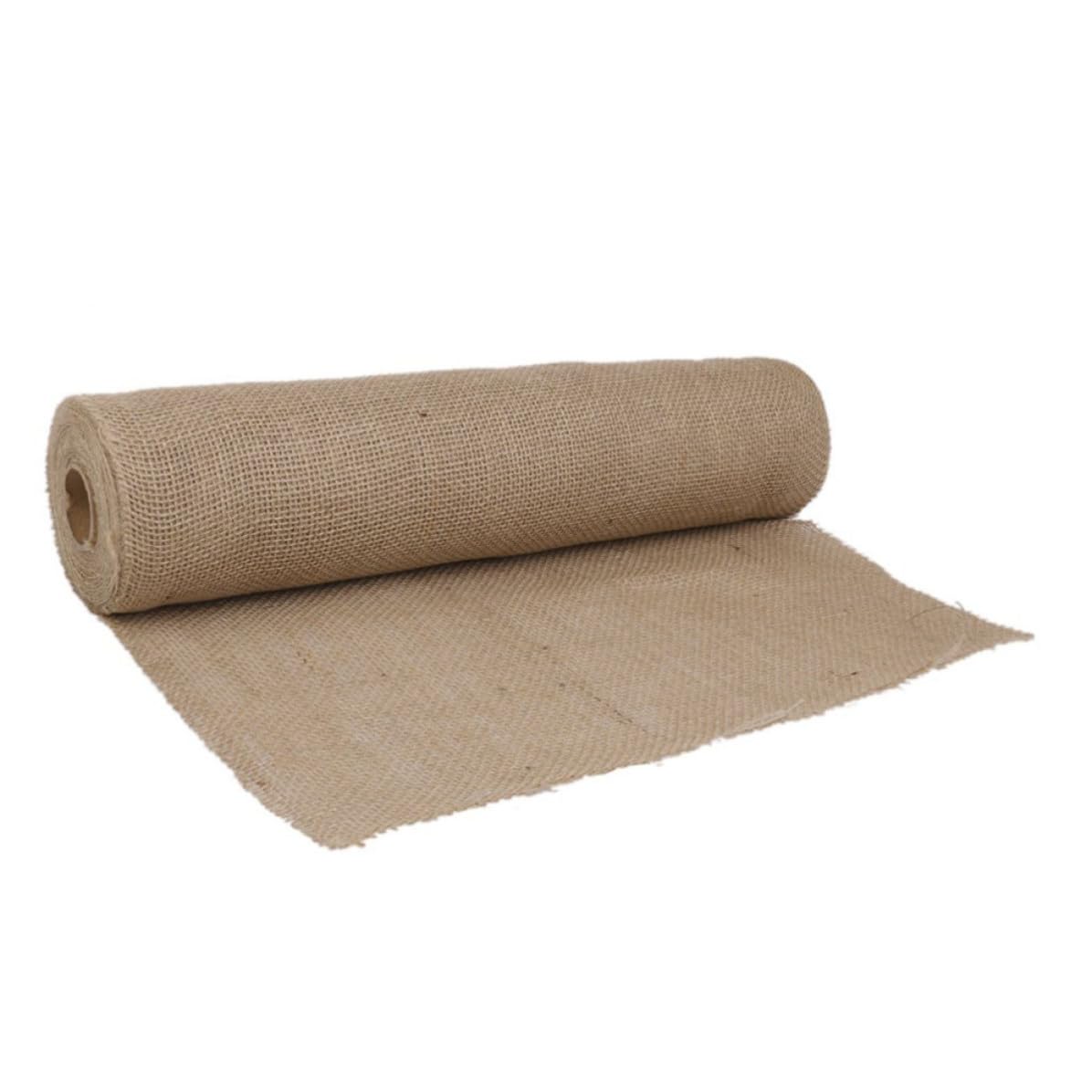 Toile de Jute Naturelle 50 Cm Tissu Lavable Facile à Couper pour Fête