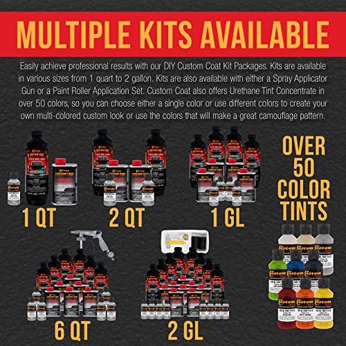 Image of Custom Coat Bright Silver 1 Quart Spray-On Urethane Truck Bed Liner Kit