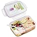Dolinvo Fiambrera con Cubiertos Cuchara 3 Compartimentos para Estudiantes Trabajadores de Oficina Caja Bento Box Plástico Hermético Escolar Portátil Gran Capacidad Apto para Microondas Púrpura 1500ml