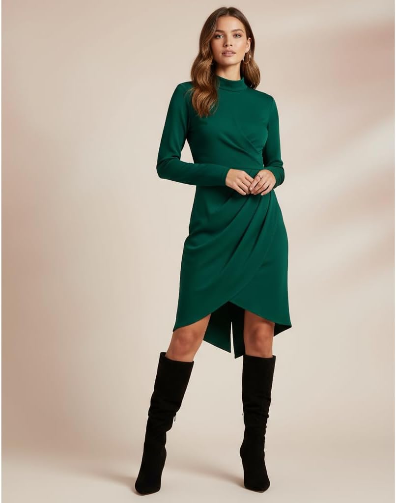 CUSHIONAIRE Women's Porsha Slouchy Vegan Suede Mid-Calf Scrunch Boot with Pointed Toe, Memory Foam & 3-Inch Heel | Wide Widths Available - Image 9