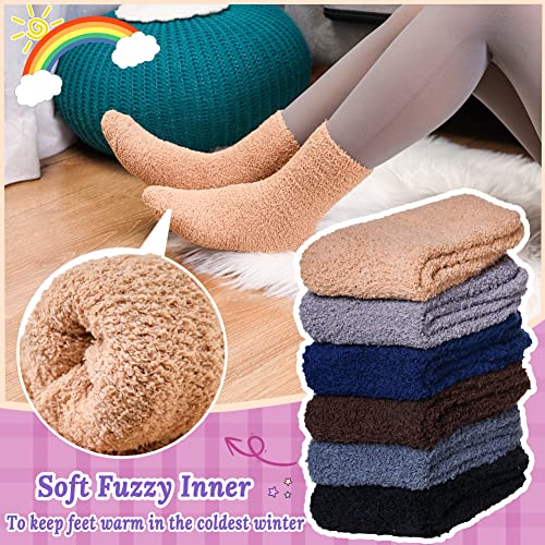 Fuzzy Socks For Women Fluffy Plush Cozy Warm Winter Sleep Soft Thermal Casual Comfy Socks(Solid Color) #TOP1