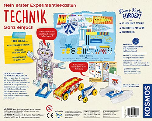 KOSMOS 602291 Mein erster Experimentierkasten Technik - ganz einfach, Spielerische Experimente für kleine Forscher, Experimentierkasten für Kinder ab 5-8 Jahre – Bild 3