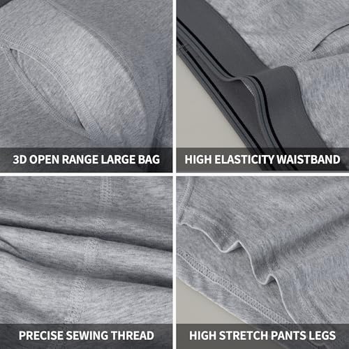Men's Boxer Briefs, Soft and Breathable Cotton Underwear with ComfortFlex Waistband, 5-Pack4