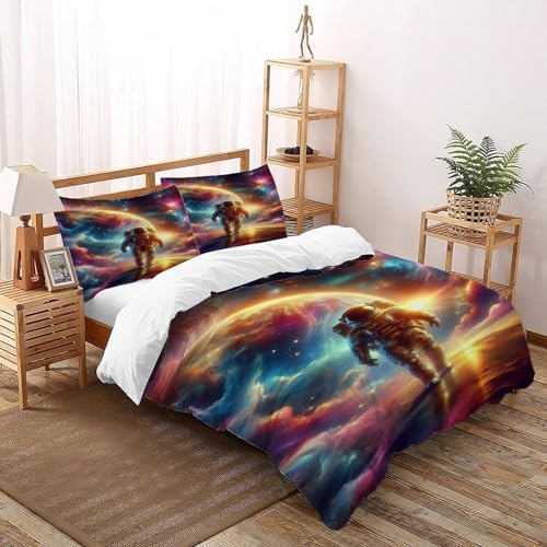 Housse de couette space themes en microfibre respirante à fermeture éclair - 3