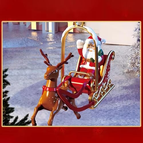 Chapeau de Noël musical et lumineux avec traîneau rotatif