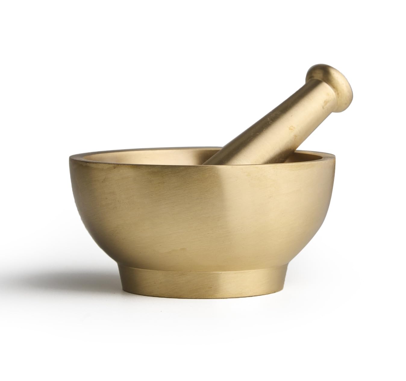 Esplanade Mortier en laiton pour cuisine – Okhli 10,2 cm pour broyer les épices, les herbes – traditionnel Imam Dasta, Kharal, Kundi