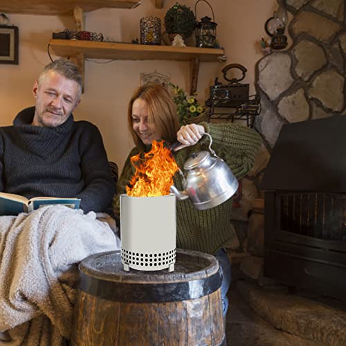 Libooi Camping Stove, Camping Stove Solo Stoves Stainless Steel Backpacking Wood Stove Portable Small Burning Stoves Fire For Picnic Bbq Camp Hiking With Grill Grid #TOP1