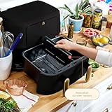 Beautiful 9 QT TriZone Air fryer, Large Capacity & Touch Display, 2 Independent 4.5 QT Baskets, Non-stick - roast, reheat, dehydrate & More Kitchen Appliances - by Drew Barrymore (Black Sesame)