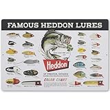 Heddon Famous Lures Color Chart Metal Sign - Vintage Heddon Wall Decor for Man Cave or Garage