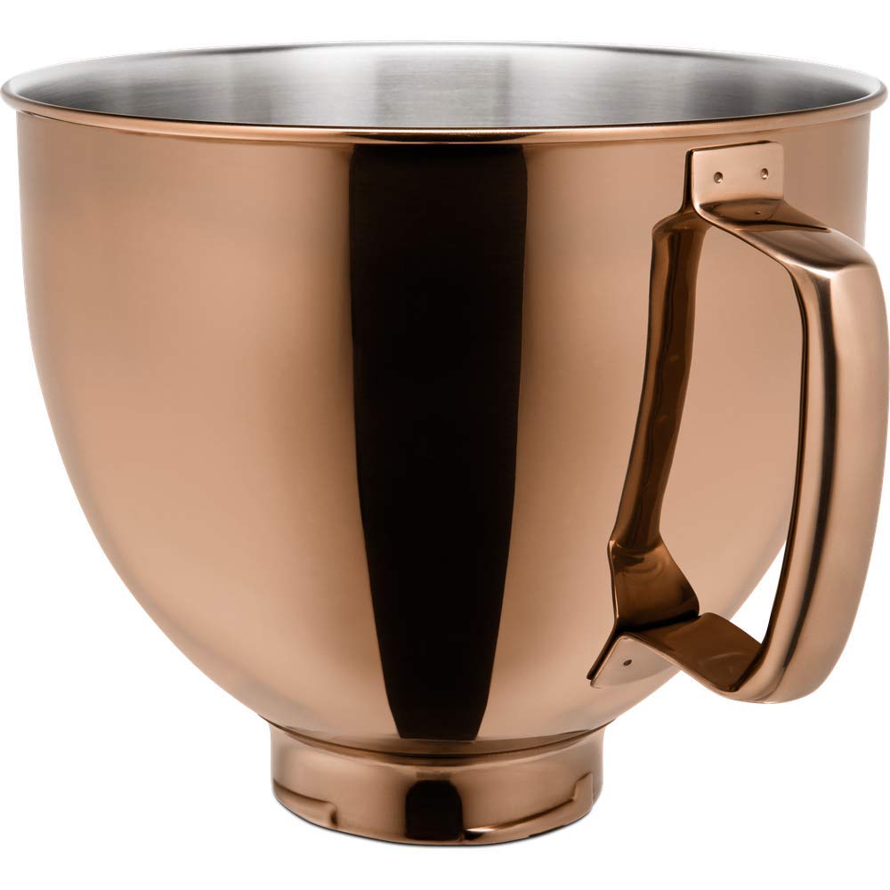 KitchenAid Bol Mélangeur 4.7L en Inox, Finition Cuivre Radiant, Lave-Vaisselle, Compatible Robots à Tête Inclinable 4.3L & 4.7L