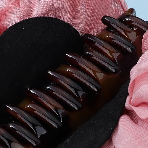 Pinza grande para el cabello con diseño floral rosa miniatura 5