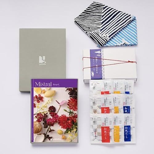 <風呂敷包み> 選べるギフト Mistral(ミストラル) <Marigold(マリーゴールド)>+和風だし 詰め合わせセット