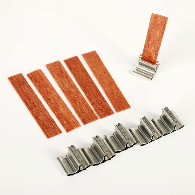 Base clips para pabilos de vela 50 unidades metal miniatura 6
