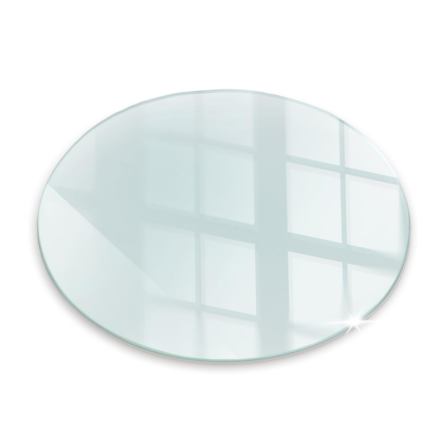 Verre Trempé Cheminée ⌀ 90 cm Plaque Protection Étincelles Transparent Résistant Chaleur Rectangulaire Base Foyer Protecteur Sol