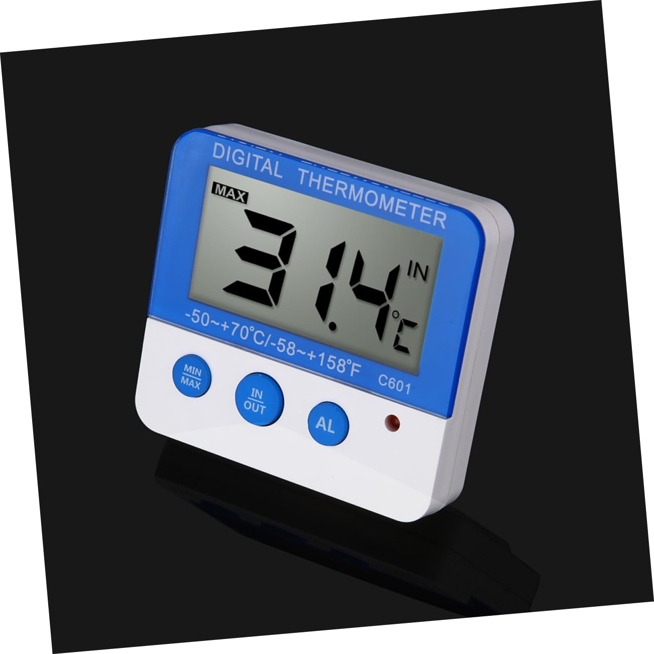 MAGICLULU 2pezzi Termometro Digitale Per Interni Ed Esterni Con Allarme Temperature Massime e Display Led Per Frigorifero e Congelatore Blu e Bianco