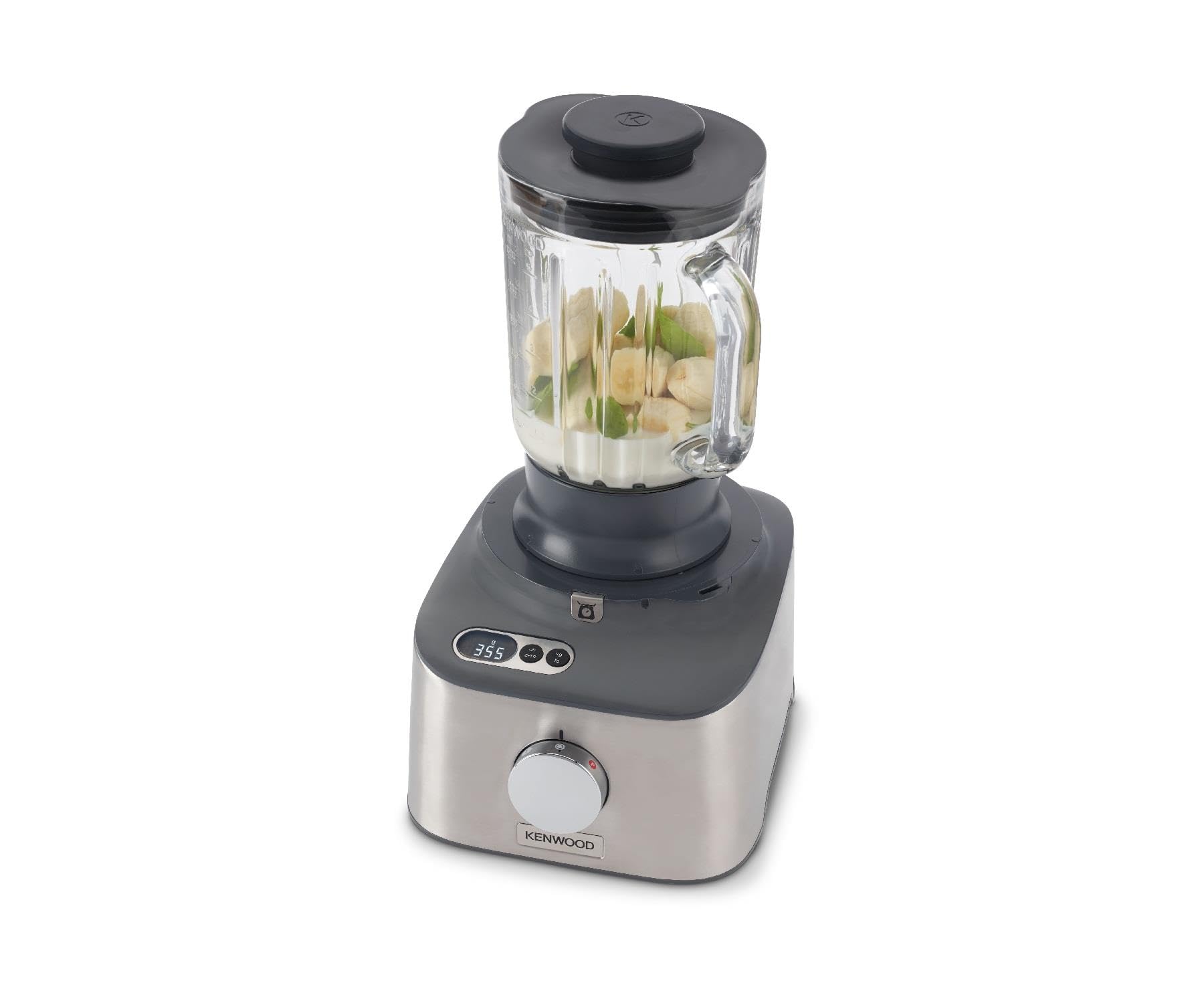 Kenwood Multipro Compact Procesador Robot de Cocina, Bol de 1,2L, Batidora de Vaso de 1,2L, Gancho para Amasar, Varillas, Discos para Cortar y Rallar, Molinillo de Especias, 800 W, FDM313S, Plata