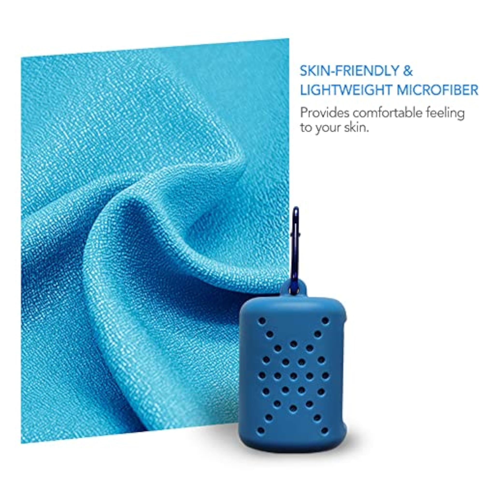 Compact Sports Towel with Silicone Sleeve for Workout