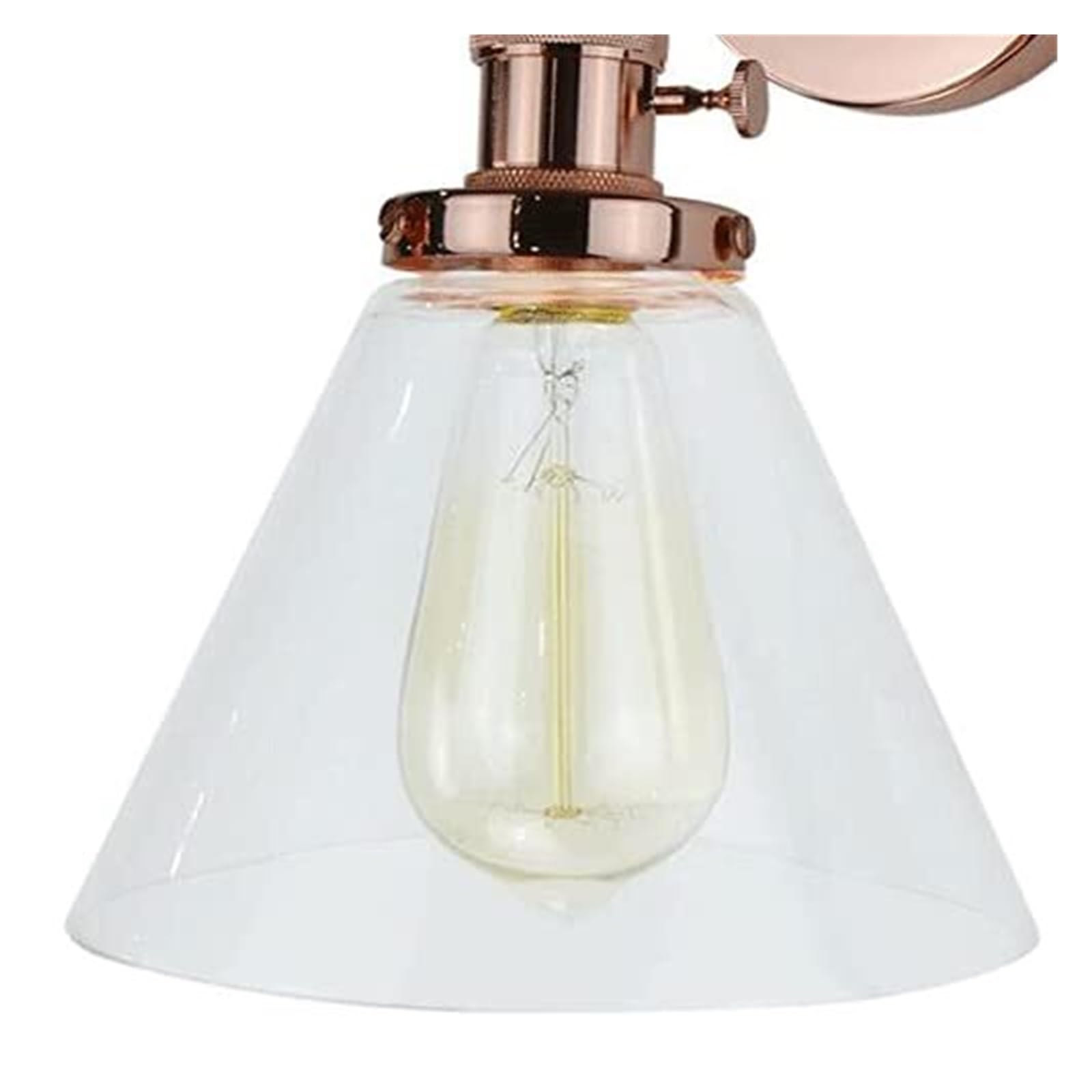 Wandleuchte For Bad/WC, Roségold, 1-flammig, Klarglas, Moderne Badezimmer-/Gäste-/Schlafzimmer-Wandleuchte, Wandleuchte Über Dem Spiegel, Nachttischleuchte