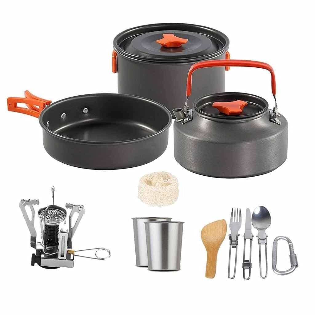 Set di pentole da Campeggio | Set di pentole in Alluminio for Esterni | bollitore pentola pentola Viaggio Escursionismo | Escursionismo Picnic Barbecue stoviglie Attrezzatura Campeggio