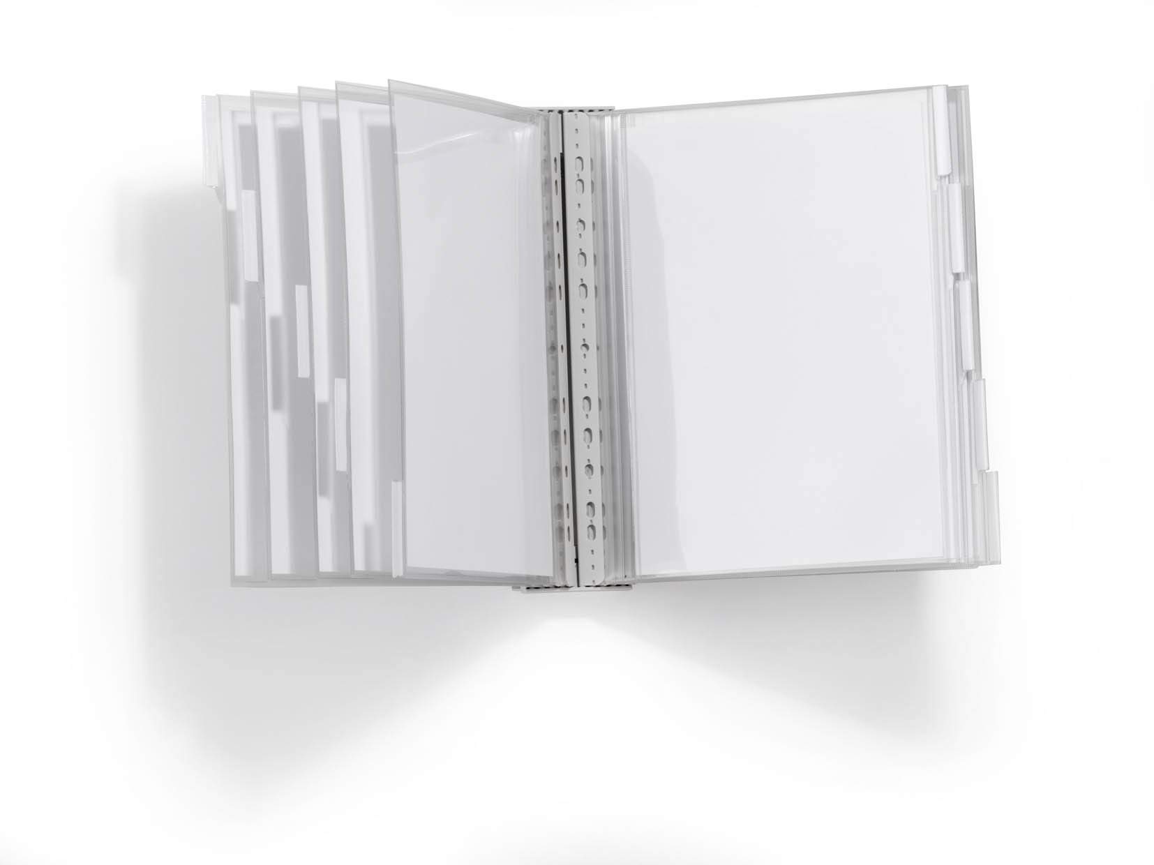 Durable 583100 Zestaw paneli informacyjnych Function Safe Wall 10 (A4, ścienny z 10 panelami), wielokolorowy.