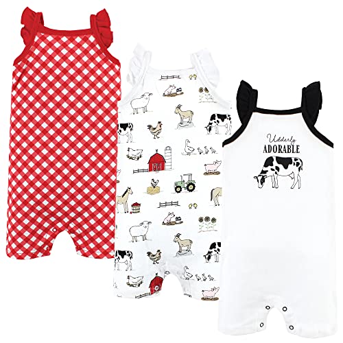 Image of Hudson Baby Unisex Cotton Rompers