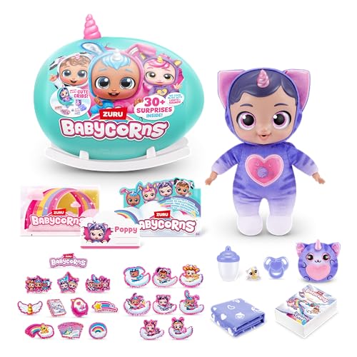 Babycorns Interactive Baby Doll Series 1 Large (Kitten) by ZURU with Lights and Sounds Magical Babydolls Surprise Unboxing Girls Dolls Story