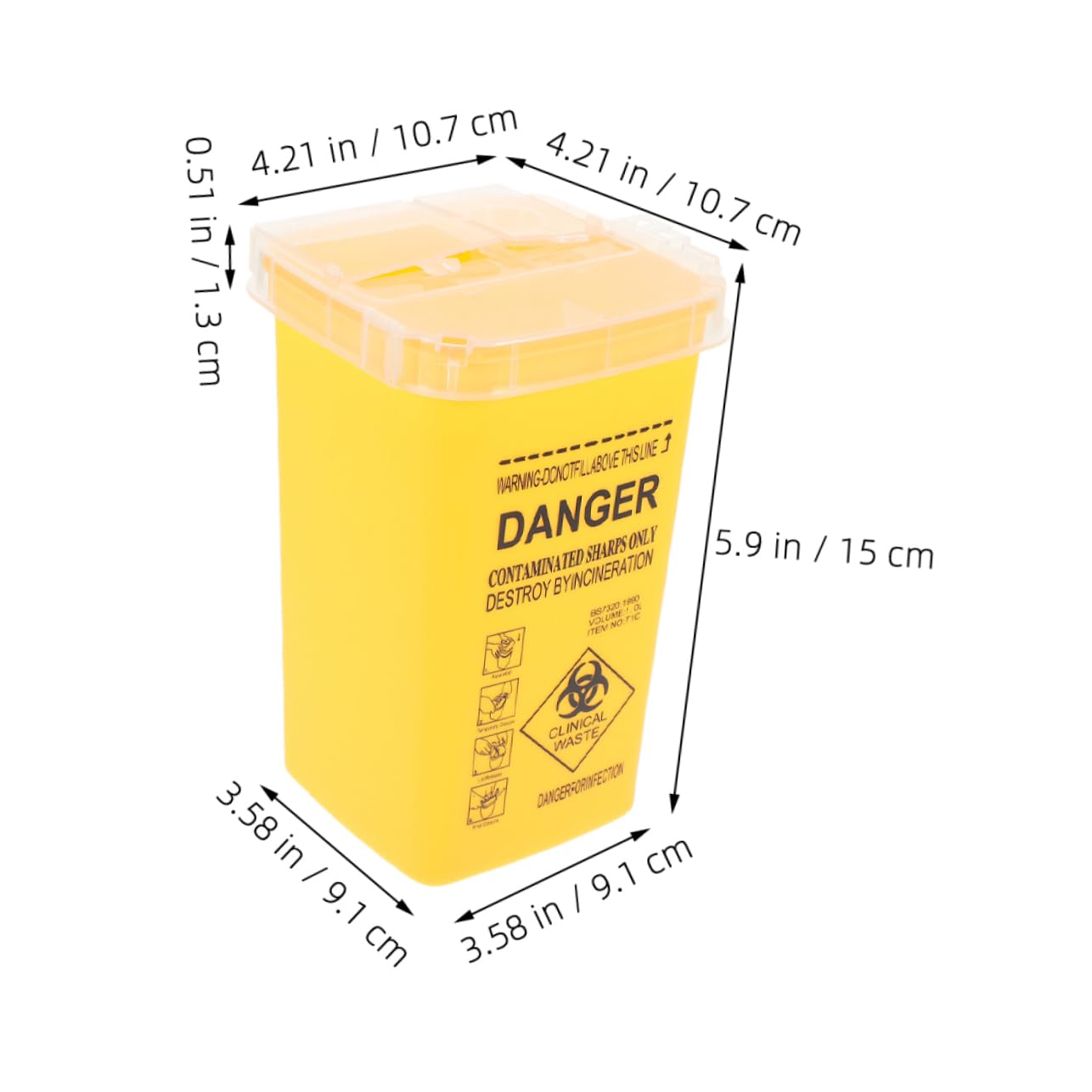 FOMIYES 5pcs Disposal Box for Needle Pen Needles Home Salon Tattoo Barber Blade Collection Container