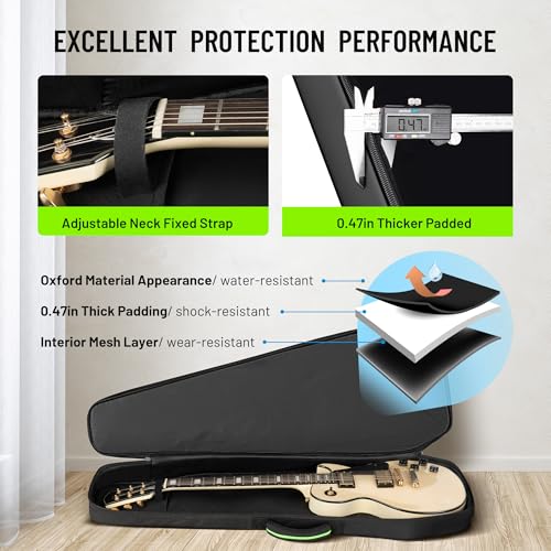 CAHAYA 0.47in Padded Electric Guitar Bag