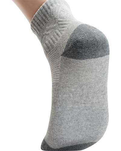 Image of Pro Mountain Wide Toe Box For Health Cotton Compression Ankle Socks Athletic Hiking Mesh Quarter Length No Logo