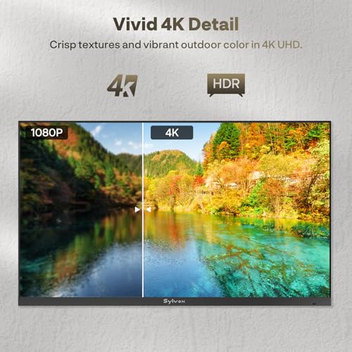 Image of SYLVOX 75 inch Outdoor TV, Ultra-Narrow Bezel, Weatherproof TV for Outside