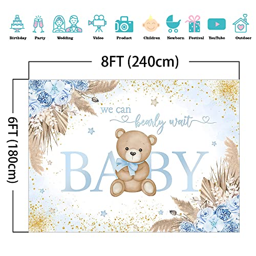 Fondo para Baby Shower Mocsicka Azul 240x180 cm miniatura 4