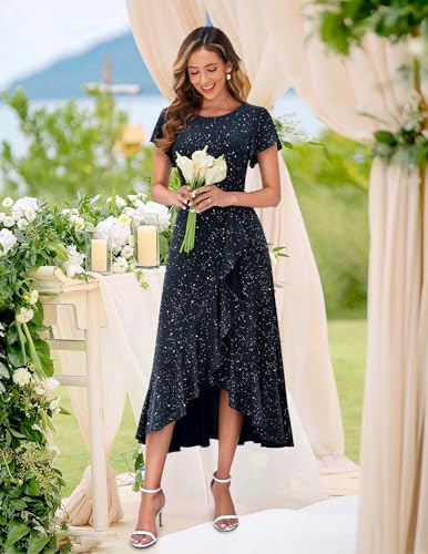 Image of BeryLove Womens Wedding Guest Dress Sequin Formal Dresses for Women | Stunning evening gowns for women suitable for prom homecoming bridesmaid and mother of the bride formal events