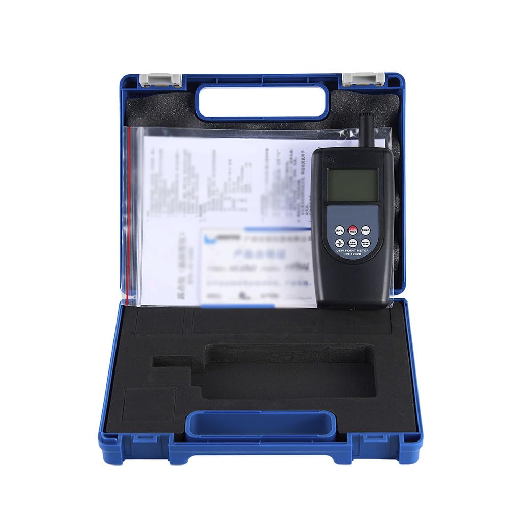HT-1292D - Termómetro 4 en 1 de punto de rocío, higrómetro, medidor de temperatura de punto de rocío, medidor de temperatura de bombilla húmeda