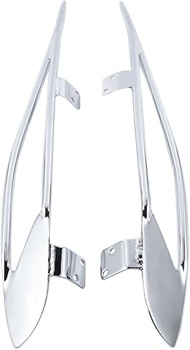 Miniatura 6 de EIOFEVY Rieles protectores cromados para alforjas acero inoxidable dos rieles y accesorios de montaje