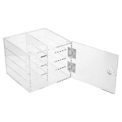Miniatura 1 de Caja de almacenamiento de pestañas transparentes, Caja de exhibición de extensión de pestañas postizas de 8 capas, estuche de almacenamiento de
