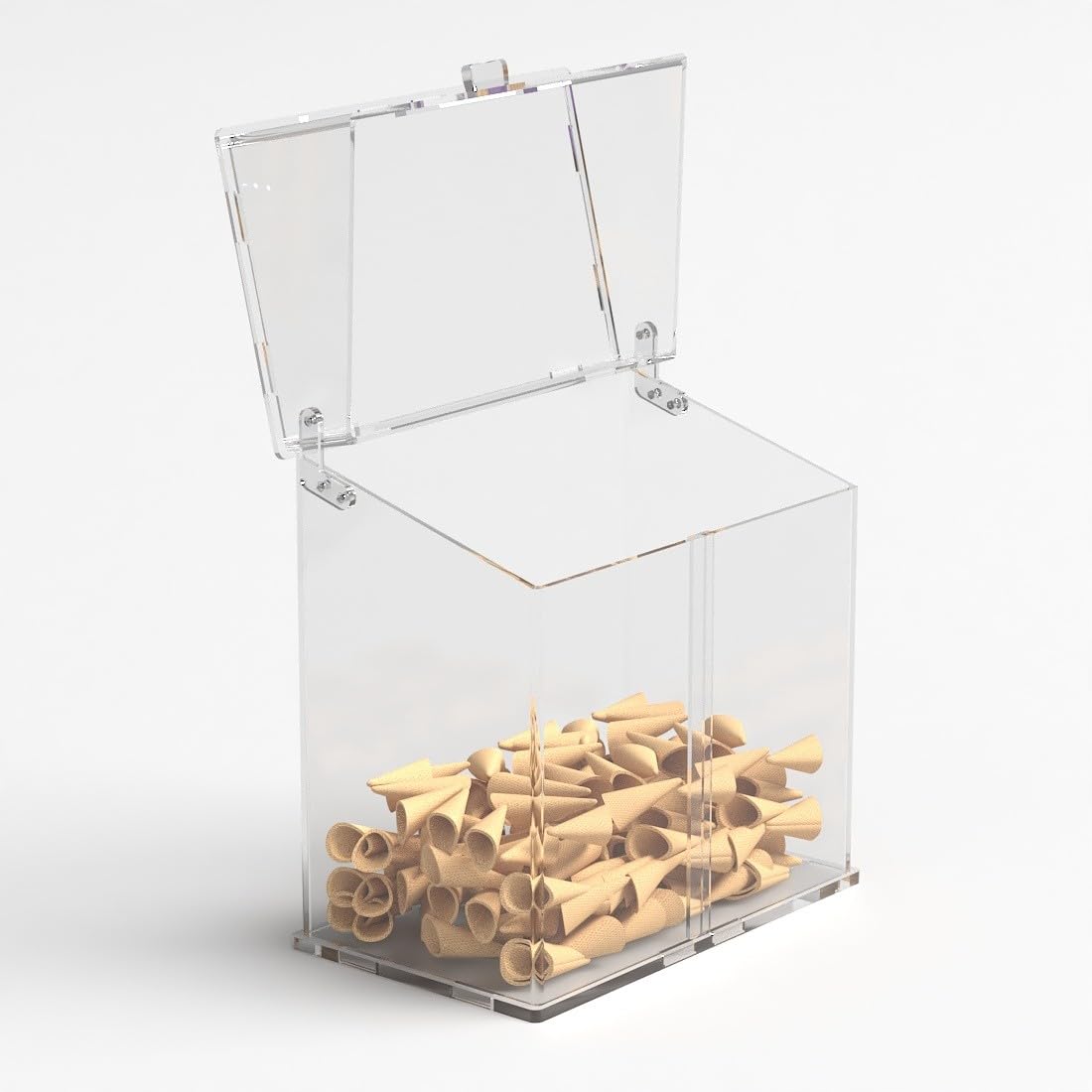 Porta coni porta cialde gelato in plexiglass trasparente - Misure: 32x20x H36 cm