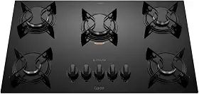 Cooktop 5 Bocas Preto com Mesa de Vidro Atlas U Top Bivolt